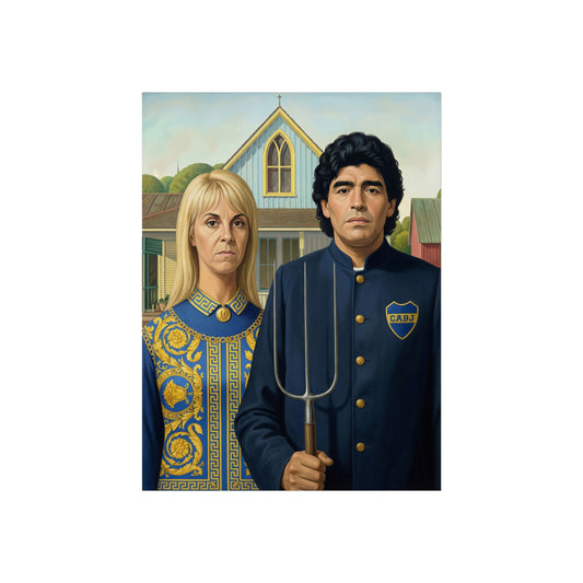 Vintage American Gothic-Style Fine Art Poster