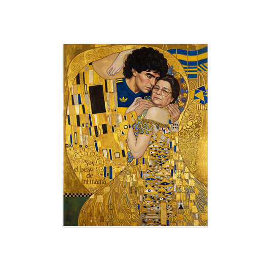 Fine Art Poster — 'El Beso' Golden Klimt-Style Romantic Wall Art